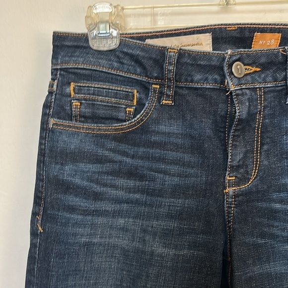Pilcro and letterpress Anthropologie Dark low rise straight leg jeans size 28 - Picture 7 of 7